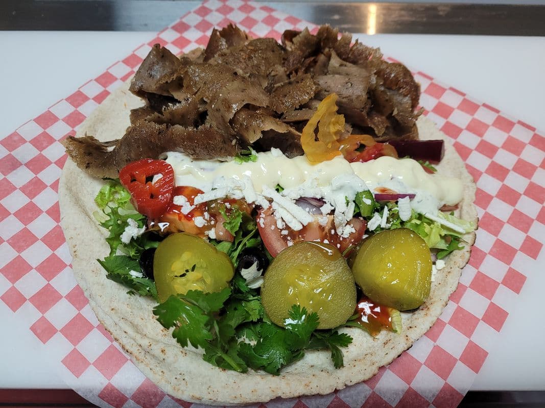 9" Beef Donair Pita Wrap