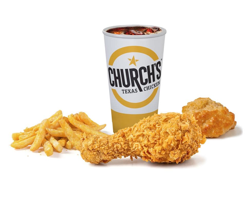 1-Piece Chicken, 1 Regular Side, 1 Regular Drink & Biscuit