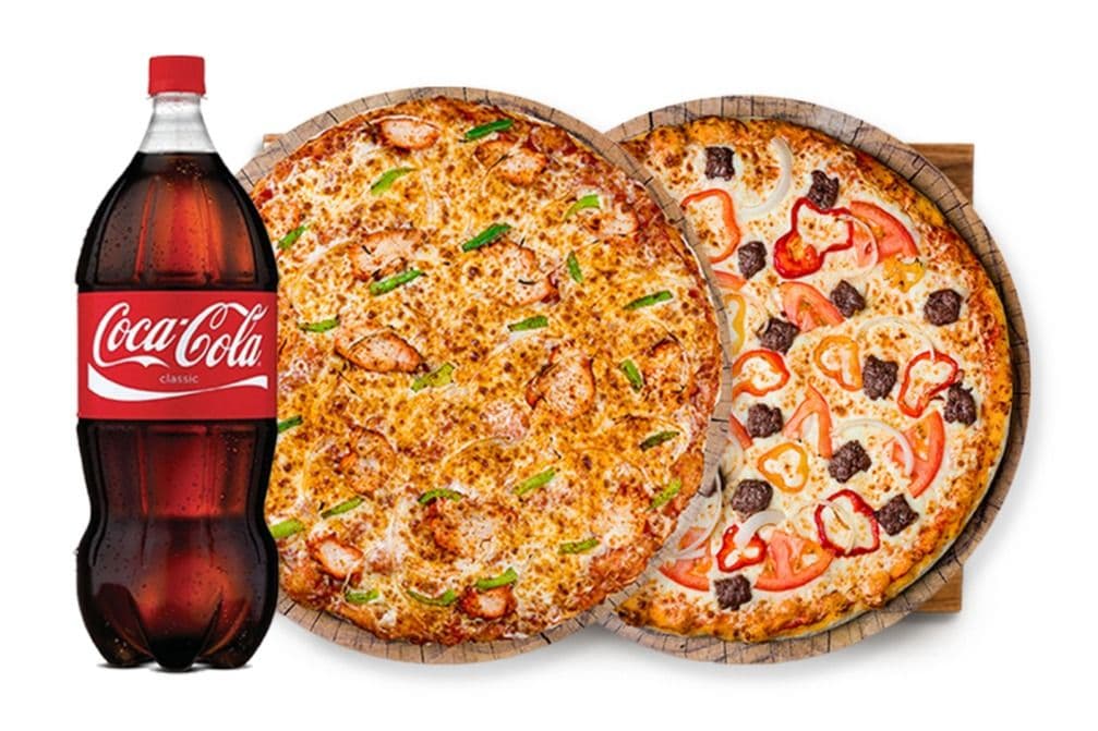 Family Meal Two with One Three-Topping Pizza and One Specialty Pizza