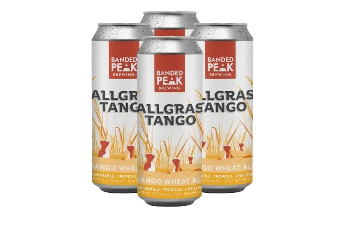 Banded Peak Tallgrass Tango Mango Wheat Ale (4 x 473 ml Can)