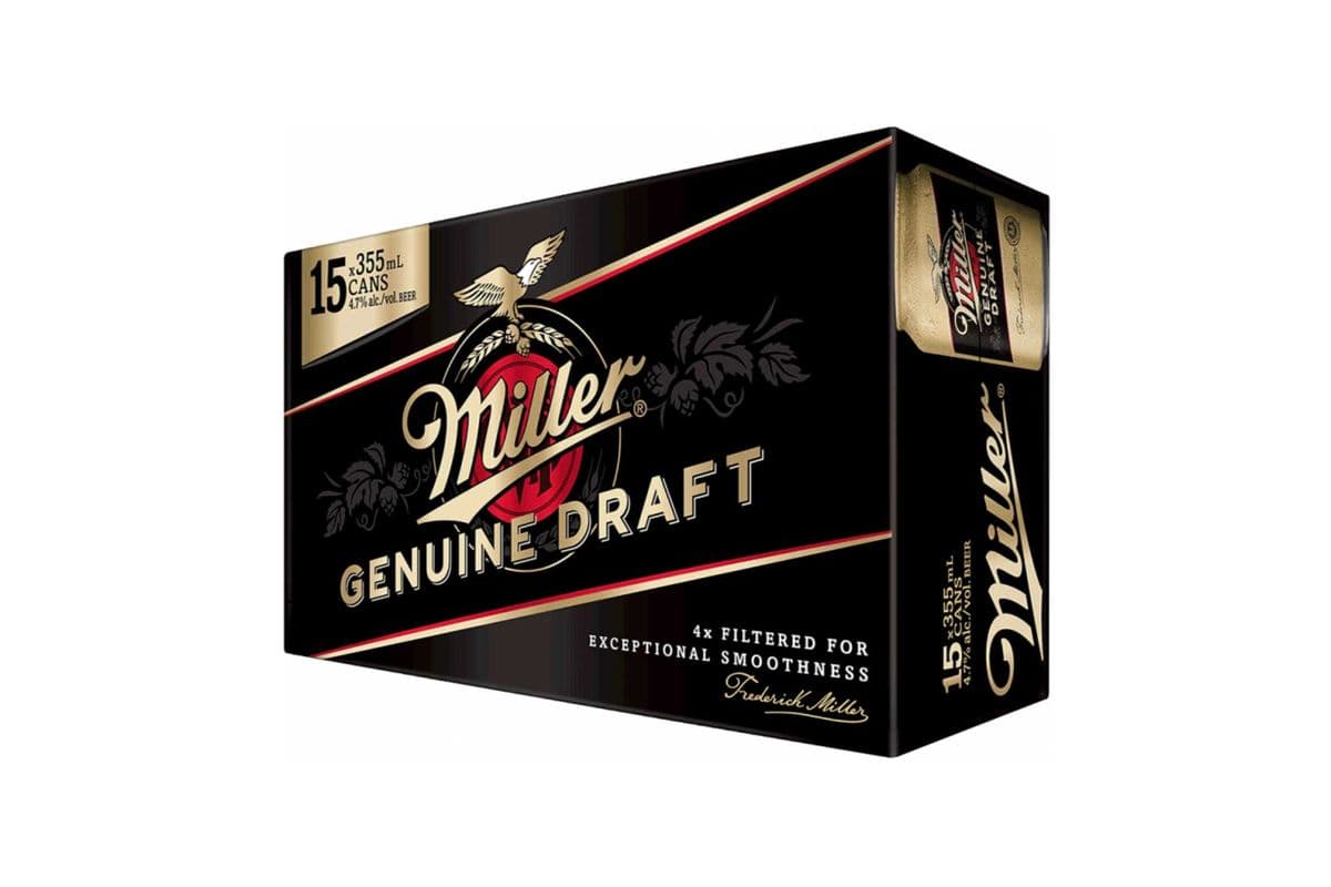 Miller Genuine Draft (15 x 355 ml Cans)