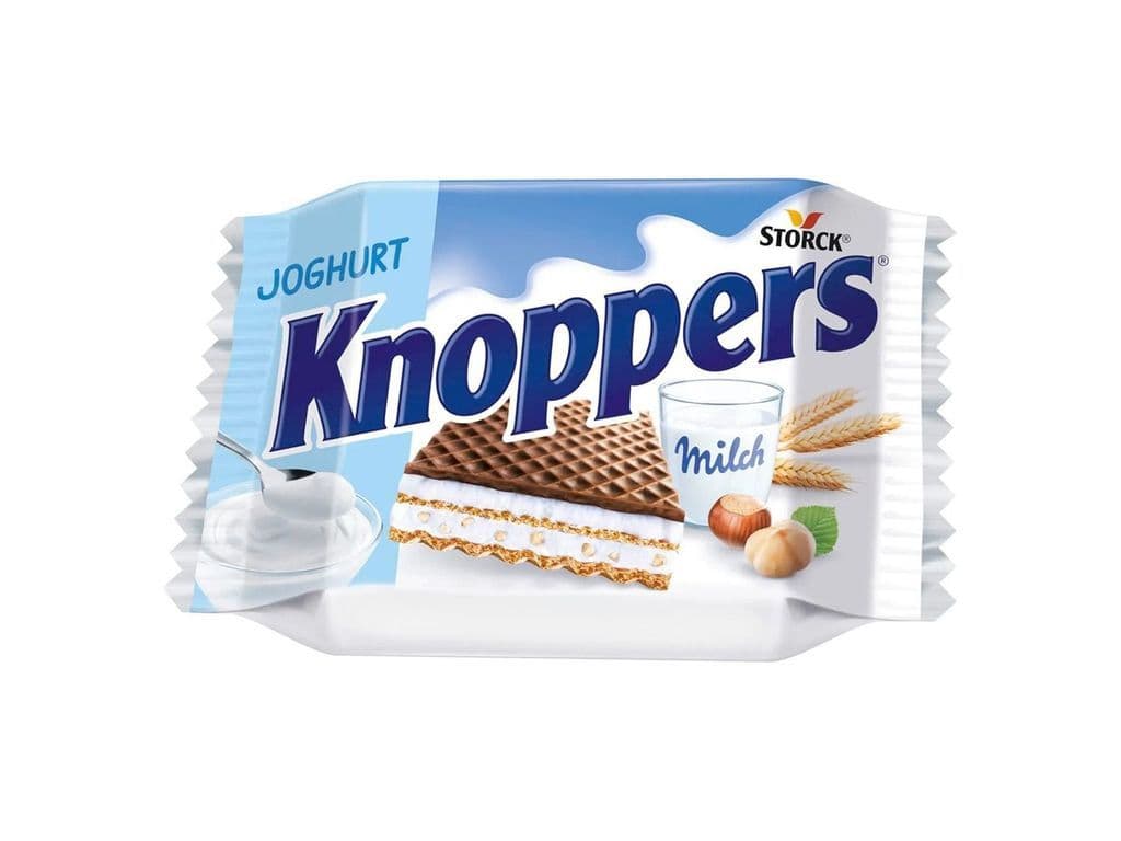 Knoppers Wafer Joghurt Creme Filled Milk Chocolate Biscuit 25g Yoghurt