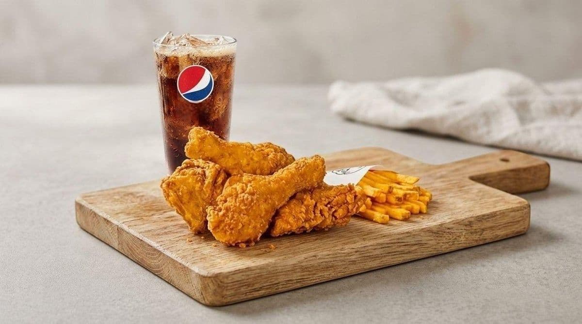9 MCX + frites + 2 sauces + 2 salades de chou + 3 Pepsi (P. FRITS)