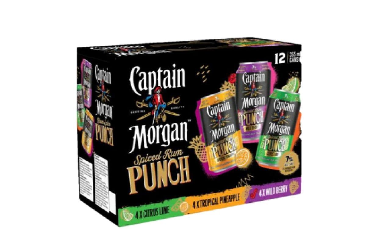 140224. CAPTAIN MORGAN RUM PUNCH VARIETY PACK (12 x 355ML (CANS))