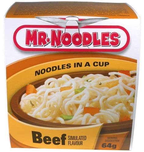 Mr Noodle à saveur de boeuf / Mr Noodle Beef Cup Of Soup (64 g)