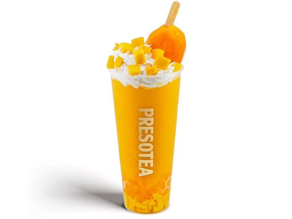 Frappé mangue avec crème fouettée et popsicle / Real Mango Popsicle Slush