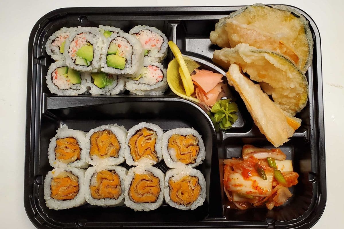 California Roll and Yam Tempura Roll