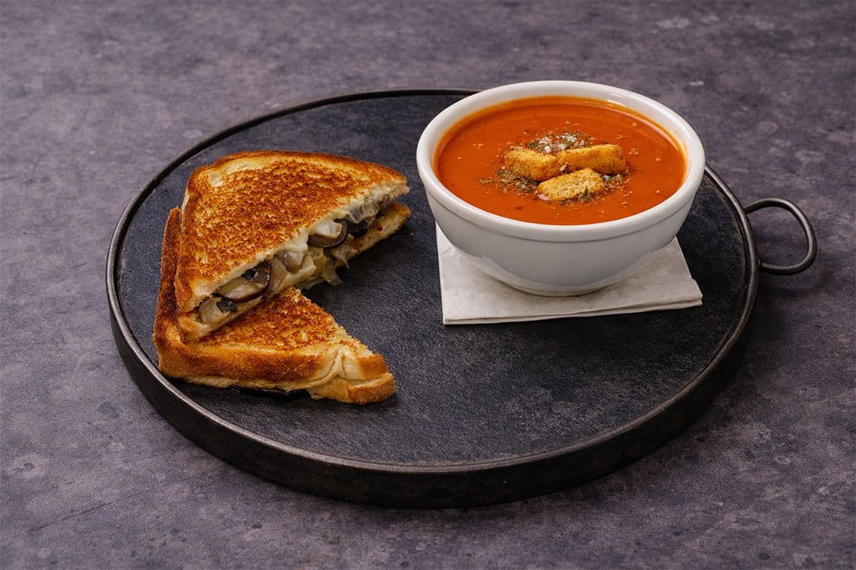 Mushroom & Onion Grilled Cheese