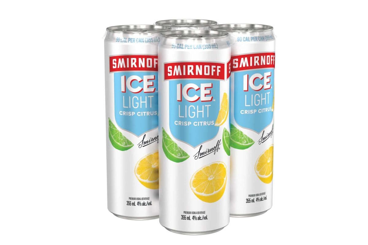 SMIRNOFF ICE LIGHT CRISP CITRUS 4 PACK (1 x 355ML)