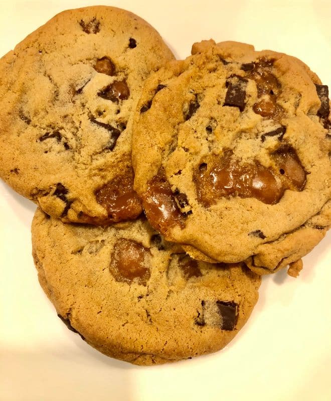 Salted Caramel Chocolate Chip Cookie