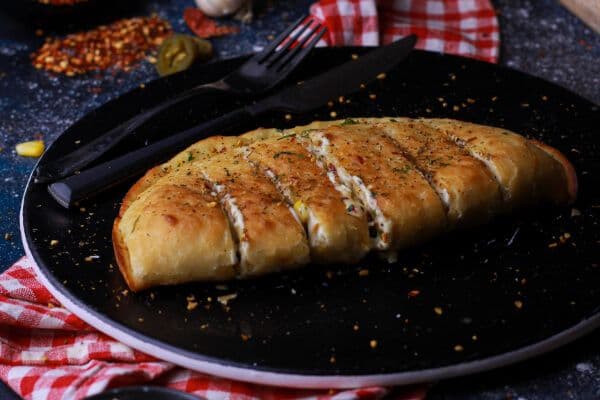 Chicken Tikka & Banana Peppers Stuffed Garlic Bread