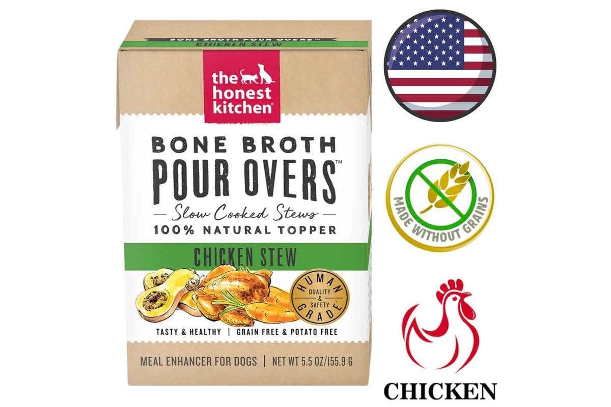 The Honest Kitchen - Chicken Stew Bone Broth Pour Overs For Dogs - 5.5 Oz