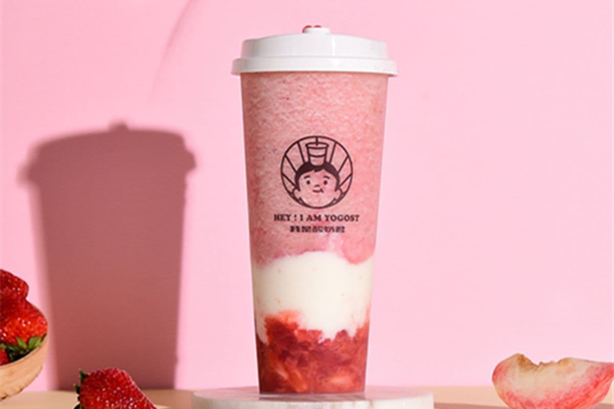 Peach and Strawberry Yogurt Slush 益生桃桃莓