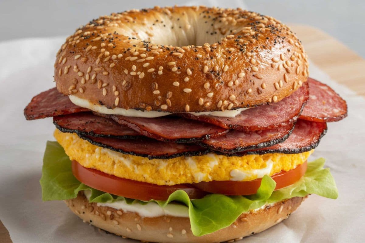 Grilled Salami & Egg Sandwich