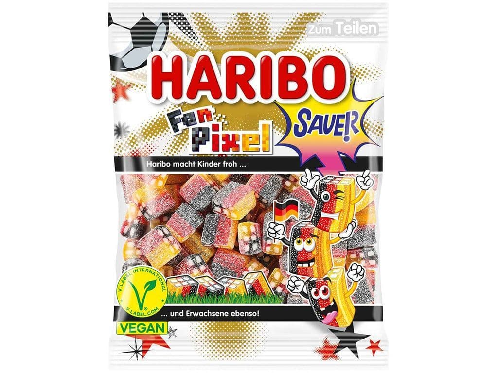 Haribo Fan Pixel Sauer Sour Gummies Candy Bag