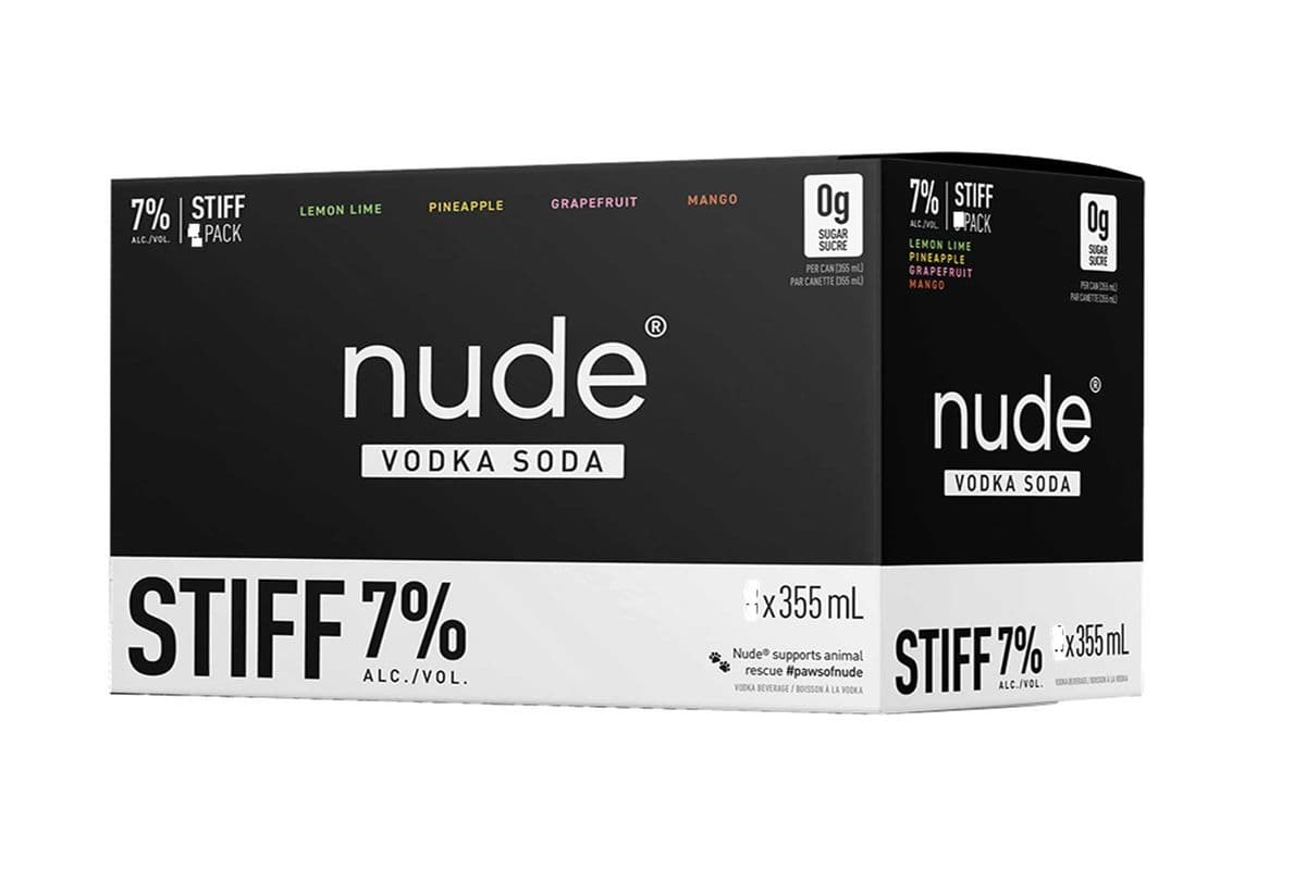 Nude Vodka Soda Stiff Variety PACK 12 CANS (12 x 355 ML)