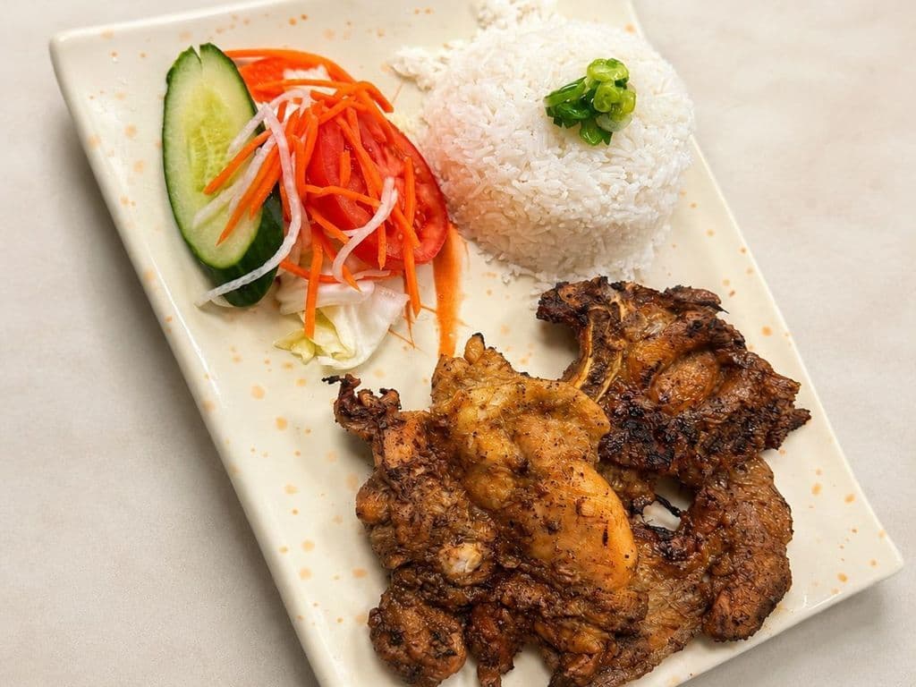 506. Grilled Chicken and Pork Chop on Rice