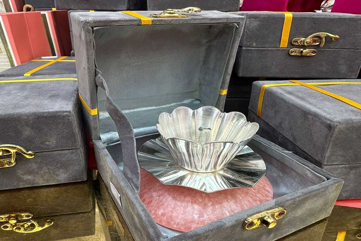 Gray Box With Diya