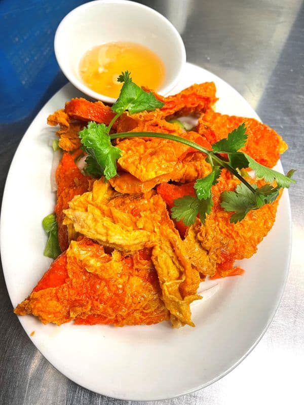 A4. Mince Shrimp Wrap in Tofu Leaf (Tau Hu Ky)
