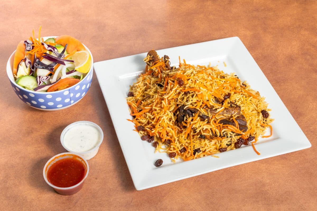 Qabeli Polo with Lamb Shank