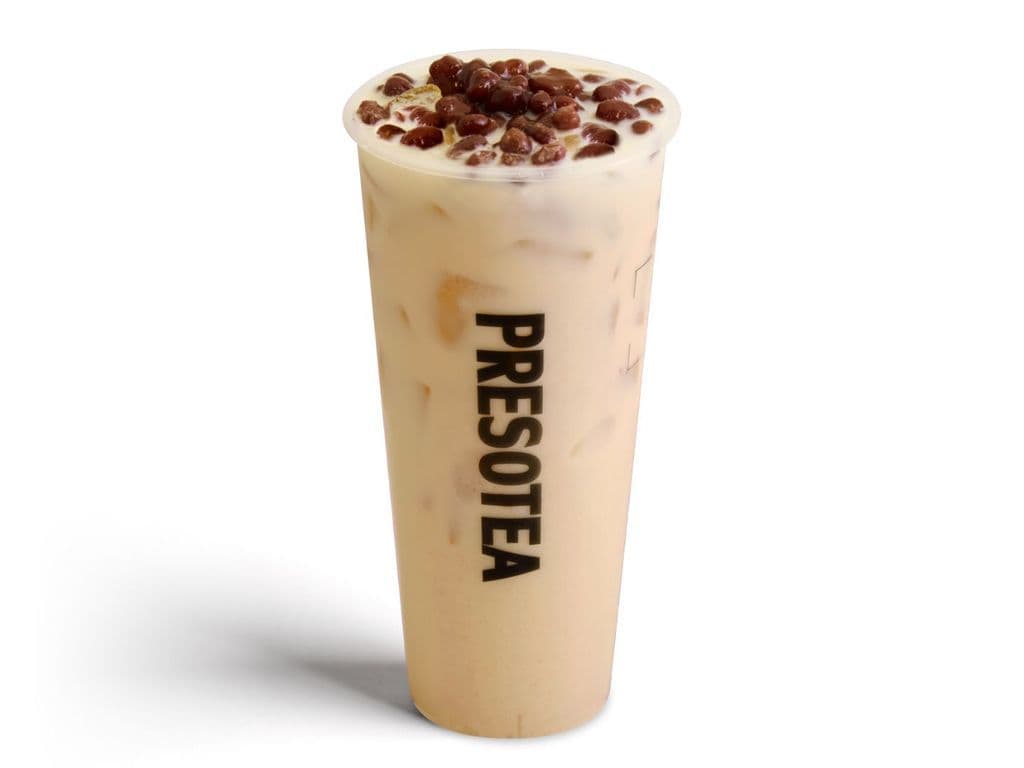Thé au lait avec fèves rouges / Red Bean Milk Tea