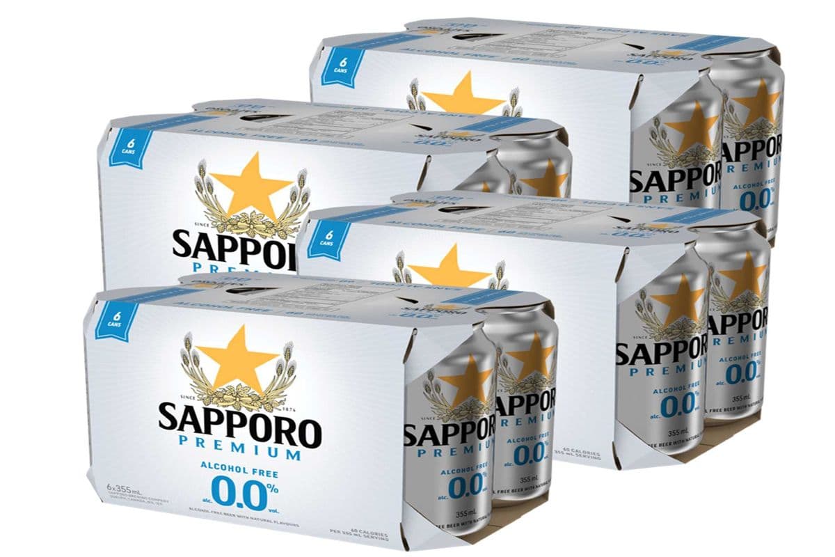 Sapporo Premium 0.0 - Non-Alcoholic (6 x 355 ml)