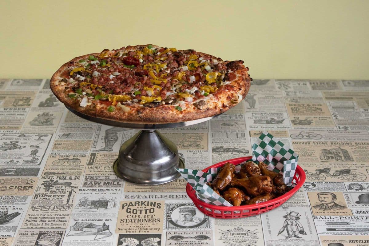 Party Pizza Three Toppings with Wings (2 lb)