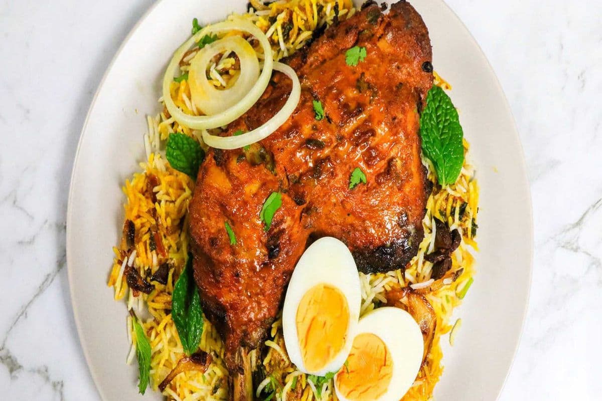 TANDOORI Chicken Biryani (Bone-In, Halal, Gluten-free)