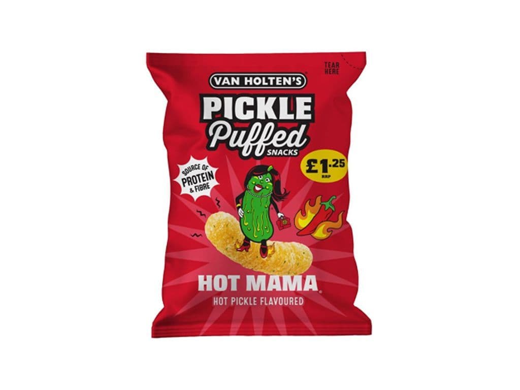 Van Holten Pickle Puffs Hot Moma Spicy Corn Chips 90g Hot Snack