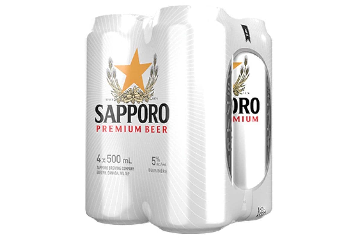 Sapporo Premium Beer (4 Tall Can) Japan (4 x 500 mL)