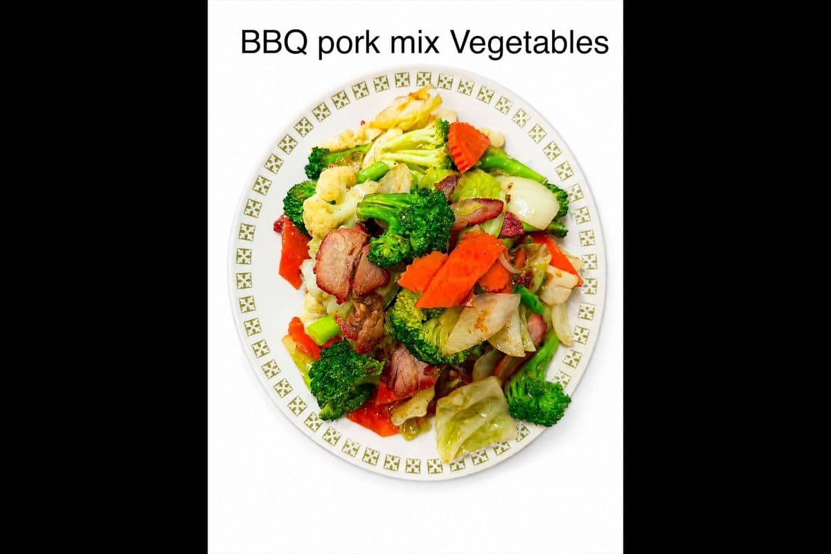 BBQ Pork and Mixed Vegetables