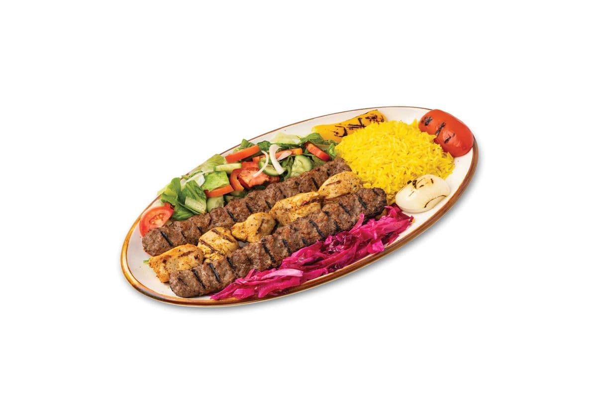 Jumbo Plate (2x Beef Kabab & 1x Chicken Tikka Skewers)