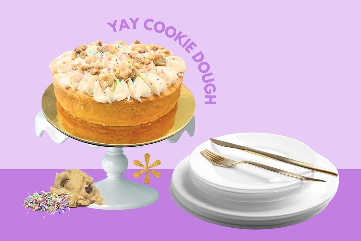 Cookie Dough Sprinkle Cake - FROZEN