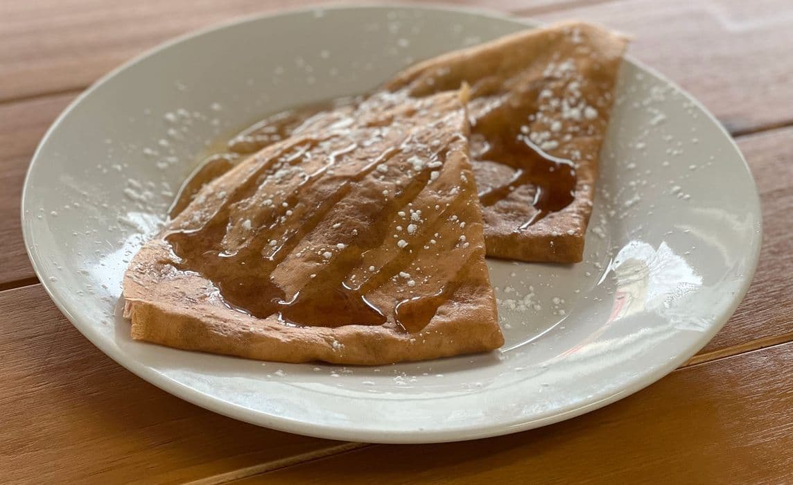 Peanut Butter Crepe with Banana (V)