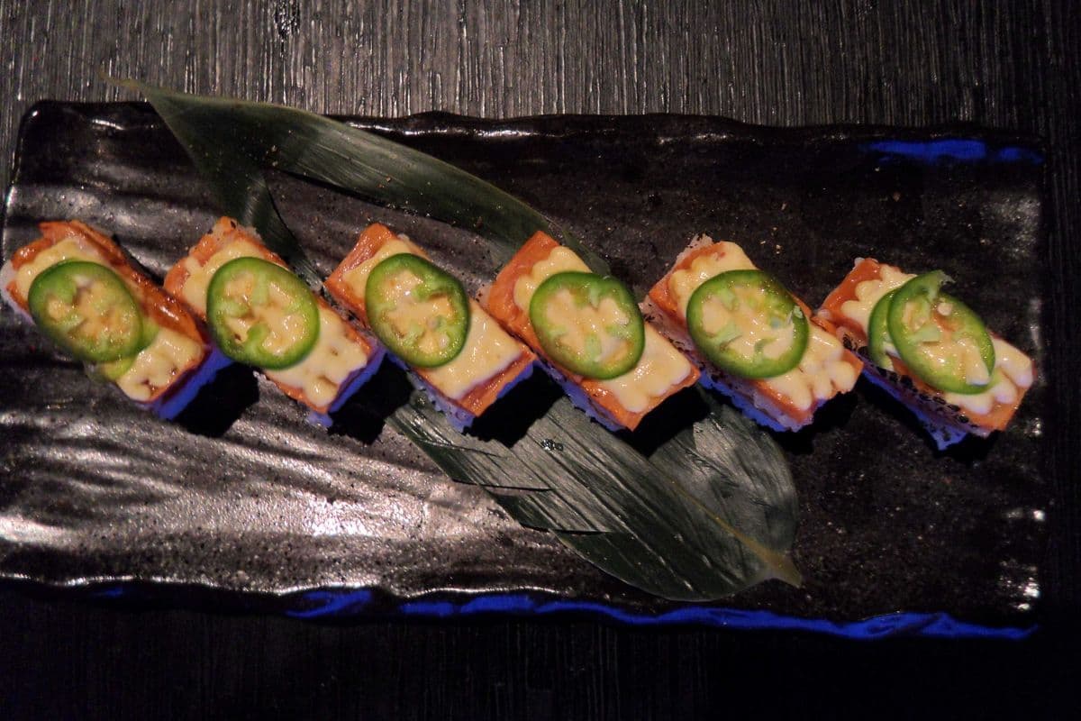 Salmon Cake Oshi Sushi