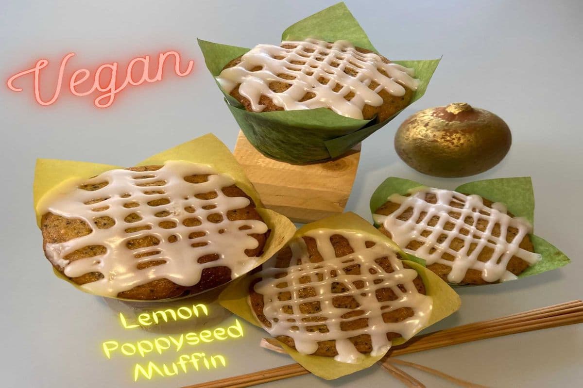 Vegan Lemon Poppy Seed Muffin