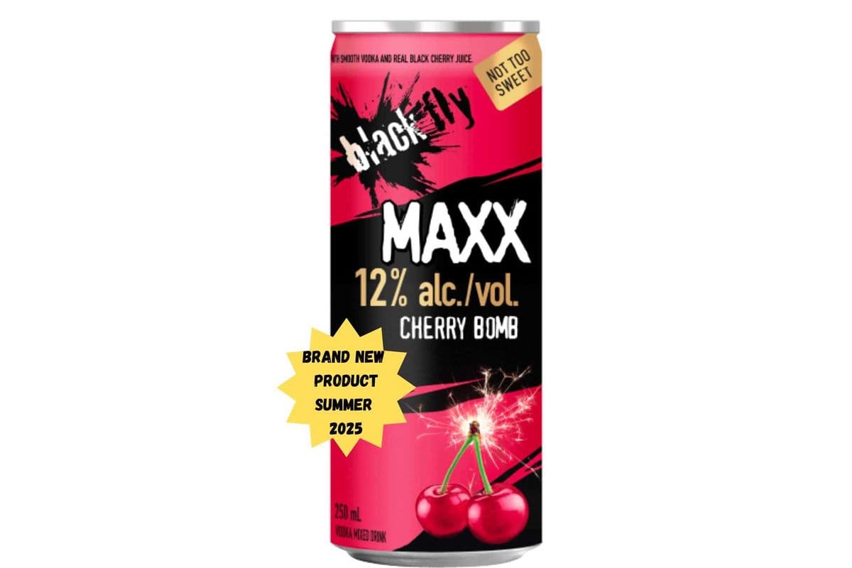 BLACK FLY MAXX 12% CHERRY BOMB SINGLE CAN***NEW PRODUCT*** (1 x 250ML CAN)