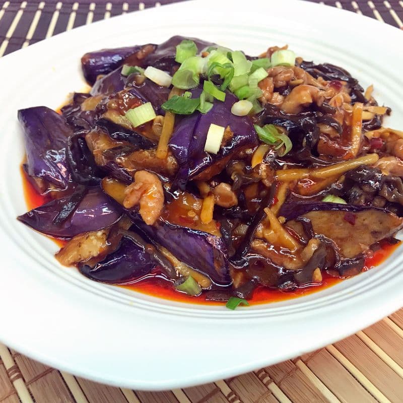 (Combo) Eggplant and Minced Pork in Sweet, Sour, and Chili Sauce 鱼香茄子饭