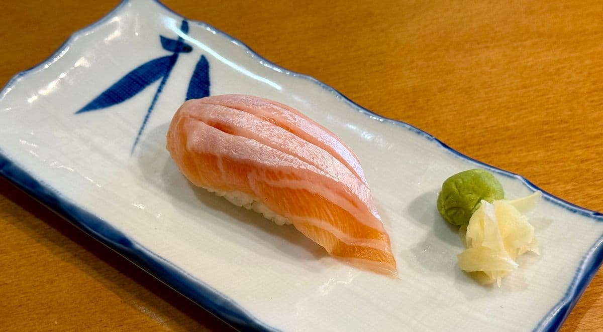 Salmon Belly Nigiri (Sake Toro)