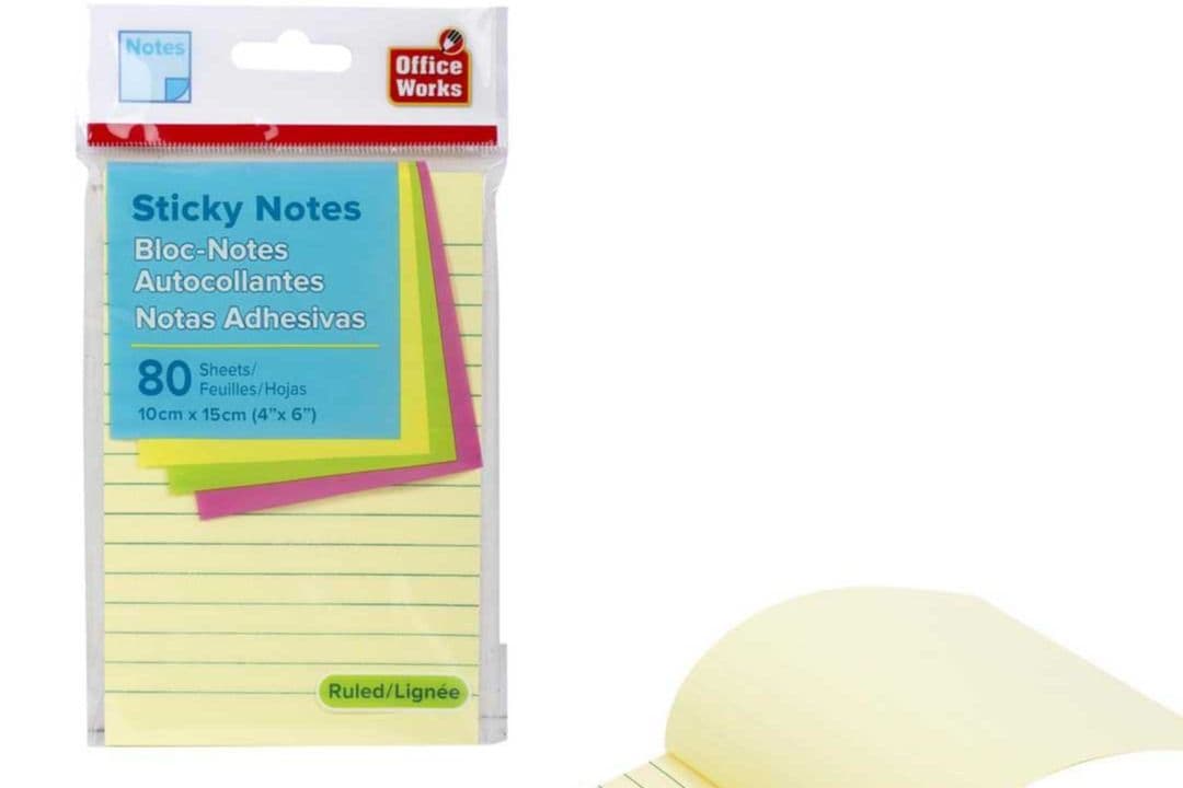 Ruled Paper Sticky Notes, CTG 20450