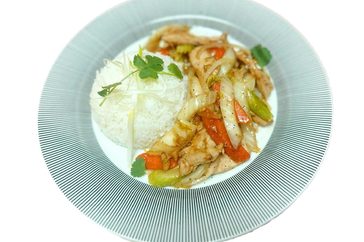 Ginger Chicken with Rice