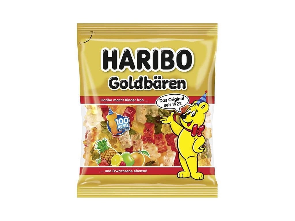 Haribo Goldbaren German Goldbears Gummy Candy 100g Bag of Gummies