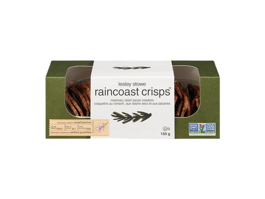 Lesley Stowe Raincoast Crisp Rosemary Raisin Pecan Crackers (150g)