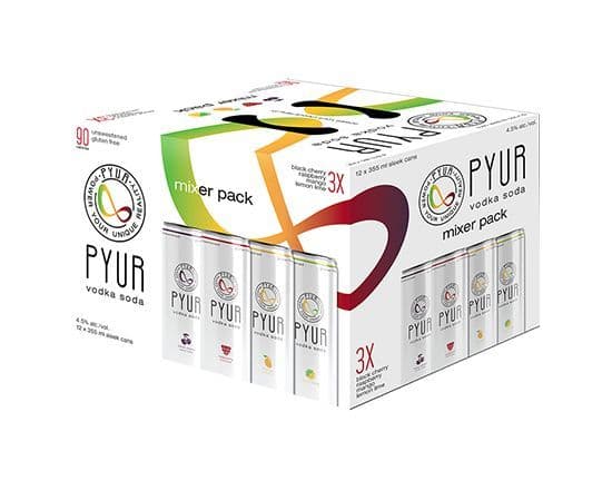 PYUR VODKA SODA MIXER 12 CAN (12 X 355ML)
