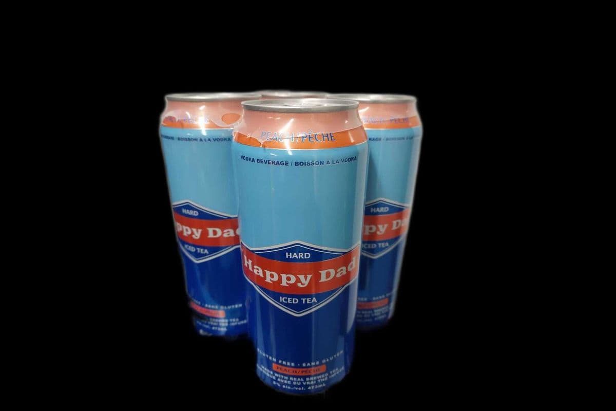 HAPPY DAD HARD ICED PEACH TEA (4 x 473ML)