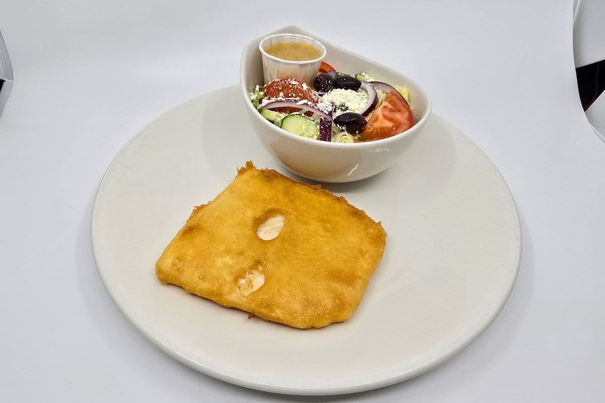 Halibut and Greek Salad