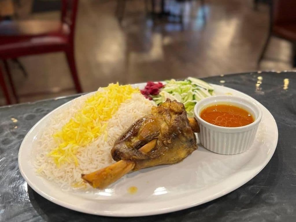 Lamb Shank With White Rice