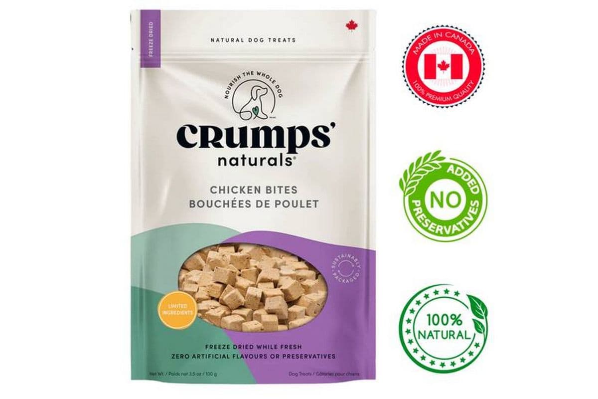 Crumps' Natural - Freeze Dried Chicken Bites Dog Treats - 100 Grams