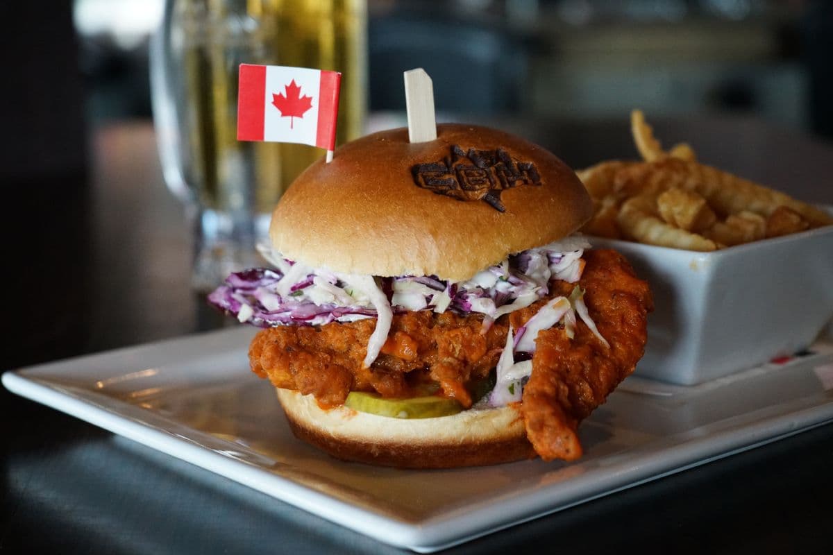 Crunchy Buffalo Chicken Burger