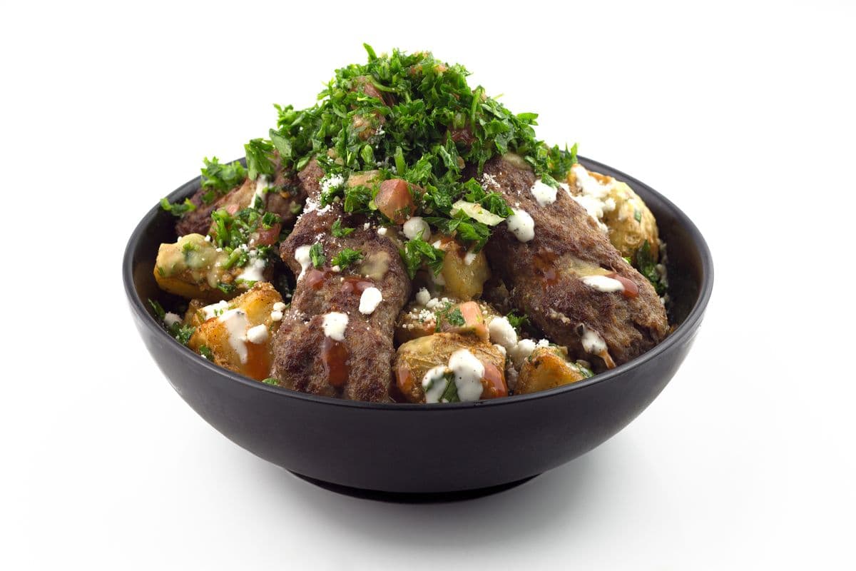 Chargrill BBQ Beef Kebab Potato Bowl